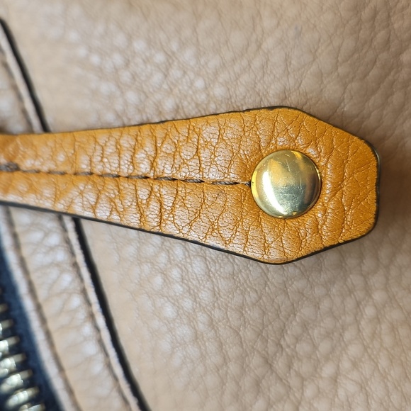 OrYANY multi color large leather handbag with brass hardware - Picture 12 of 15